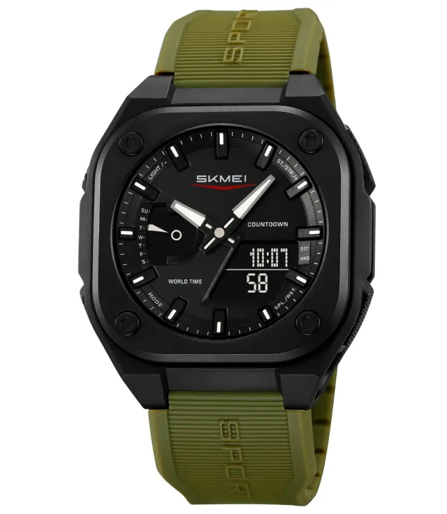 1 - Годинник наручний SKMEI 2328AG 11360. Олива