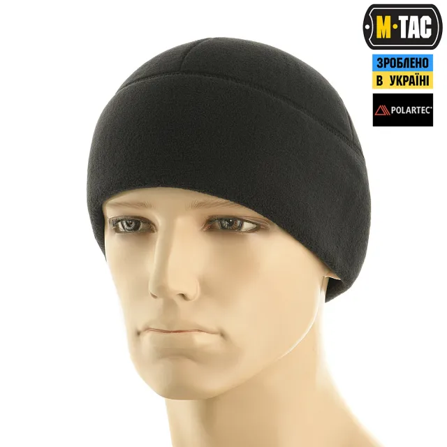 1 - Шапка флісова M-Tac Watch Cap Polartec. Чорний