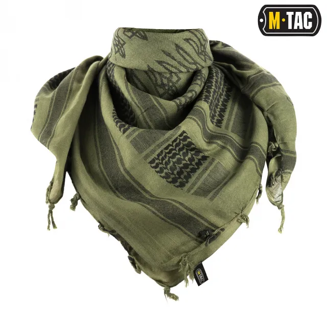 1 - Шарф шемаг, арафатка M-Tac с тризубом. Олива