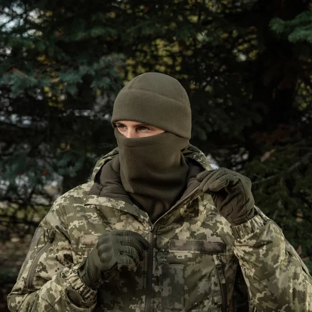 6 - Шапка флисовая M-Tac Watch Cap Elite из Slimtex. Хаки