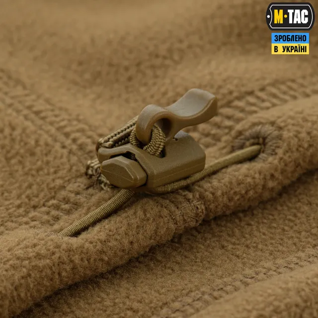 4 - Флісовий баф, шарф M-Tac Elite Fleece анатомічний з затяжкою. Койот