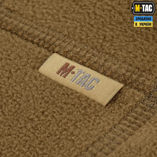 5 - Флісовий баф, шарф M-Tac Elite Fleece анатомічний з затяжкою. Койот