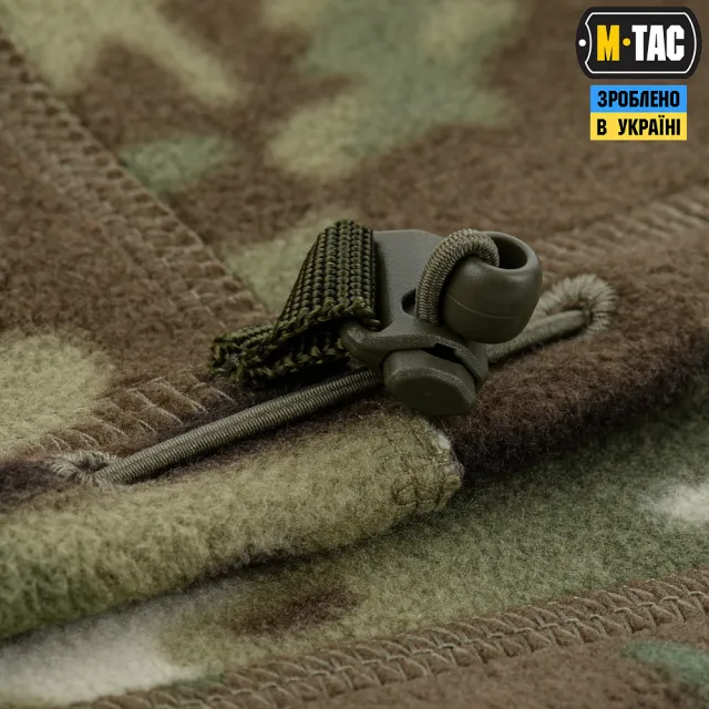 4 - Флісовий баф, шарф M-Tac Elite Fleece анатомічний з затяжкою. Мультикам