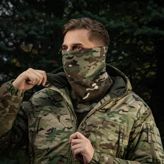 8 - Флісовий баф, шарф M-Tac Elite Fleece анатомічний з затяжкою. Мультикам