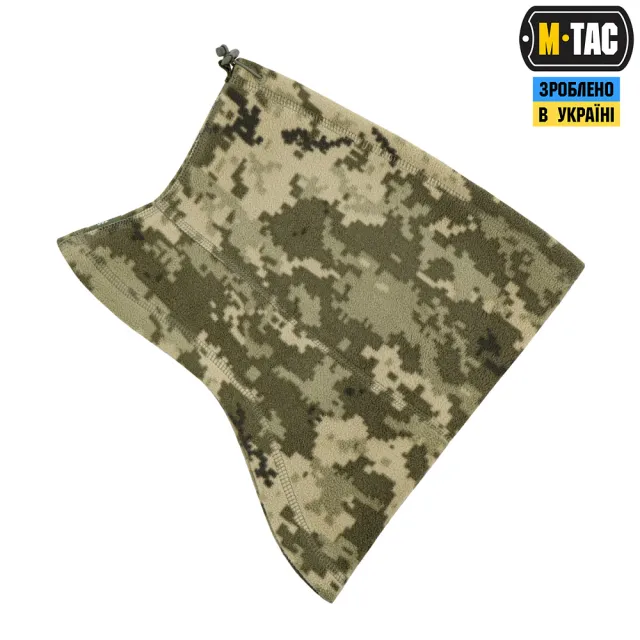 3 - Флісовий баф, шарф M-Tac Elite Fleece анатомічний з затяжкою. Піксель