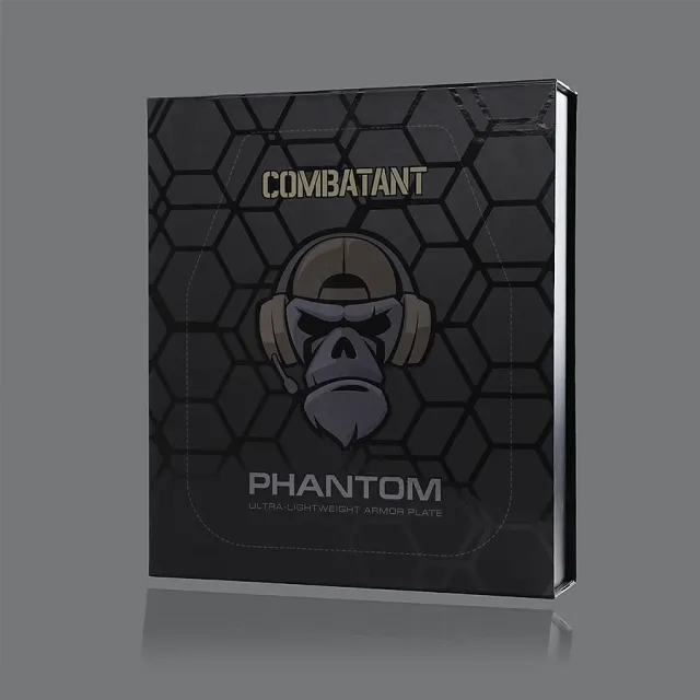 9 - Поліетиленова бронеплита Combatant 3-го класу Ultra-lightweight. Вага 1,25 кг. Розмір 26 на 33 см. Чорна