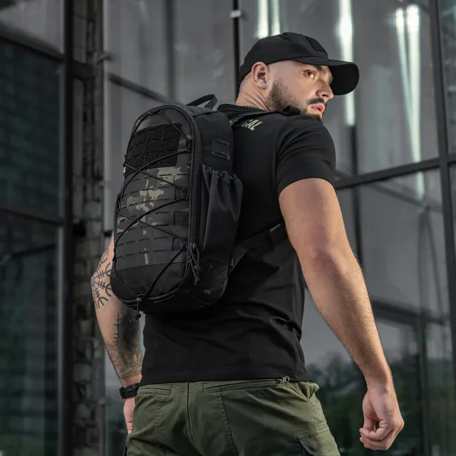 4 - Тактичний рюкзак M-Tac Sturm Elite 15л. Чорний мультикам