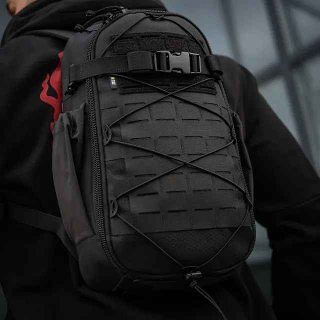 2 - Тактичний рюкзак M-Tac Sturm Elite з ергономічними лямками. Чорний