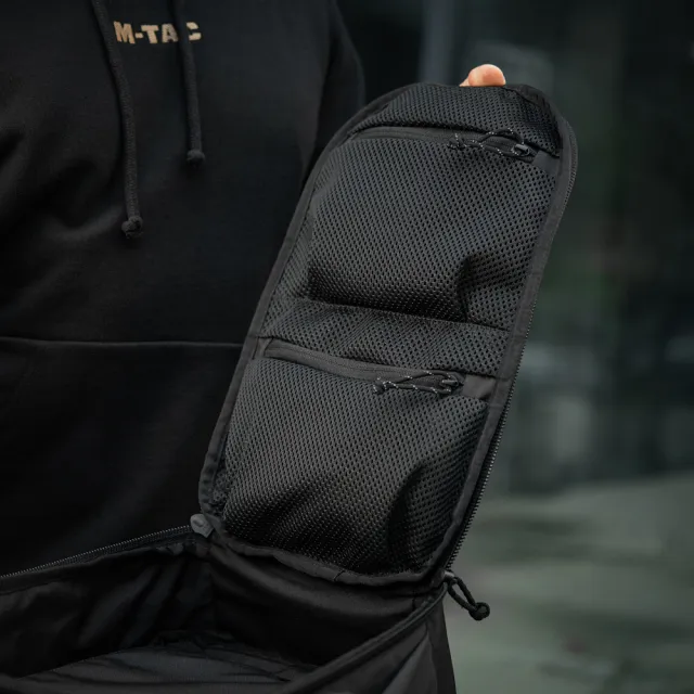 9 - Тактичний рюкзак M-Tac Sturm Elite з ергономічними лямками. Чорний