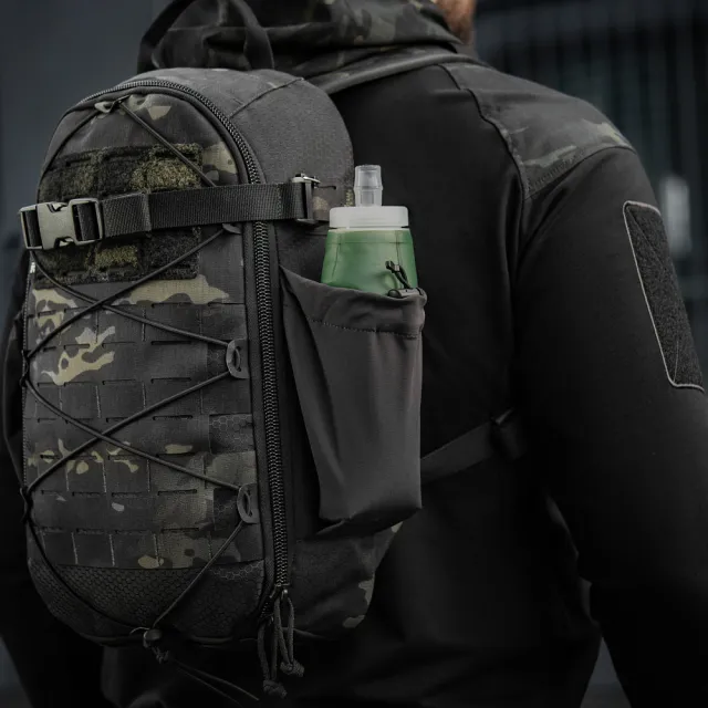 17 - Тактичний рюкзак M-Tac Sturm Elite з ергономічними лямками. Чорний мультикам