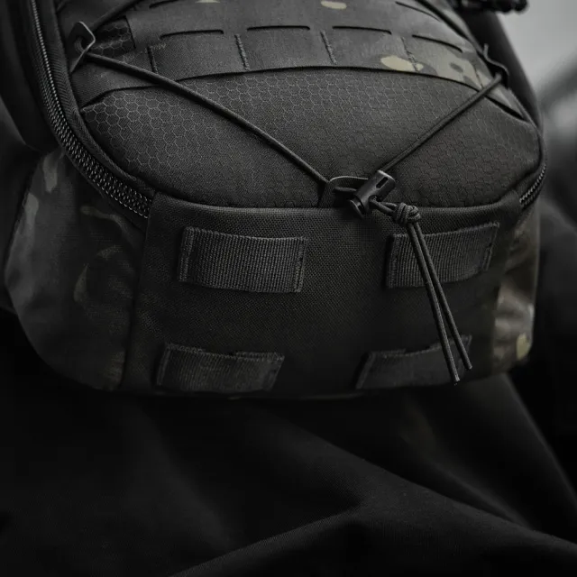 12 - Тактичний рюкзак M-Tac Sturm Elite з ергономічними лямками. Чорний мультикам