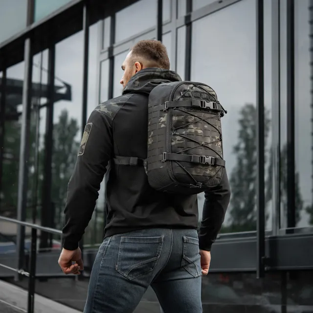 3 - Тактичний рюкзак M-Tac Sturm Elite з ергономічними лямками X-Large Elite Gen.II. Чорний мультикам