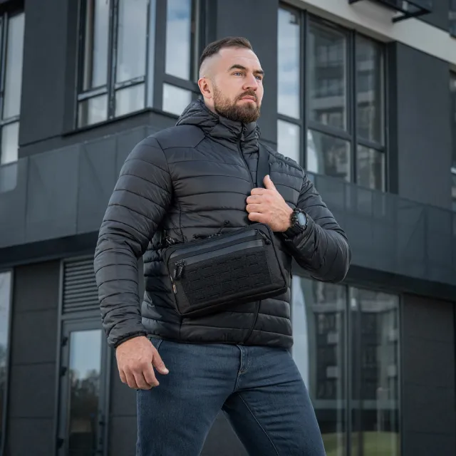 4 - Тактична сумка M-Tac Admin Bag Medium Elite Hex з липучкою. Чорний