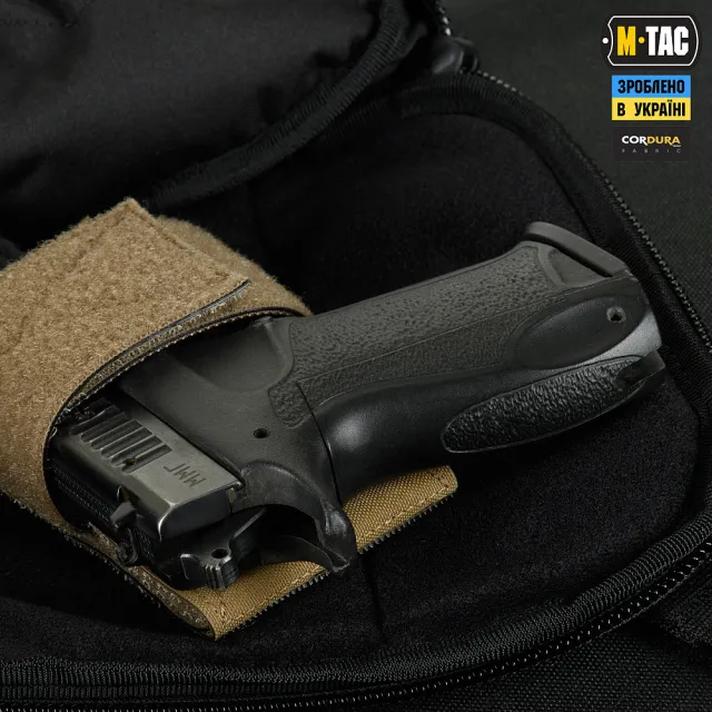 6 - Сумка через плече M-Tac Sphaera Hex Hardsling Bag Elite Large з липучкою. Чорний