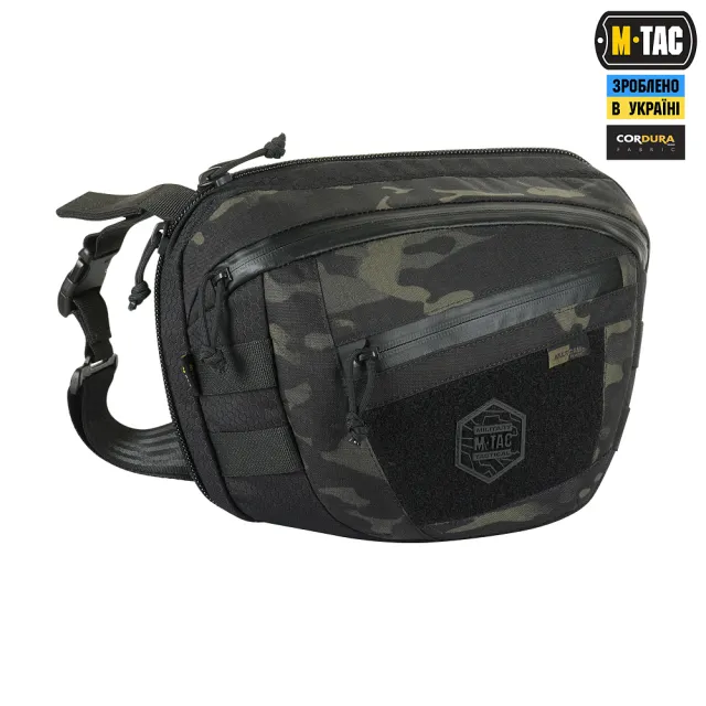 3 - Сумка через плече M-Tac Sphaera Hex Hardsling Bag Elite Large з липучкою. Мультикам чорний