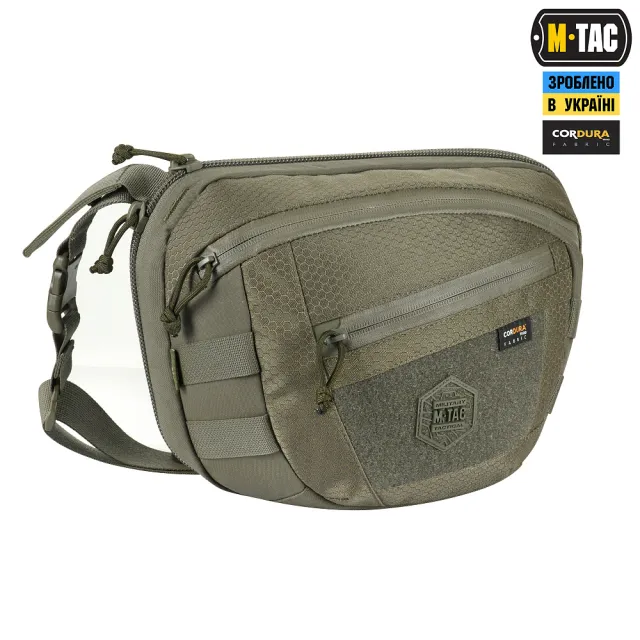 17 - Сумка через плече M-Tac Sphaera Hex Hardsling Bag Elite Large з липучкою. Олива