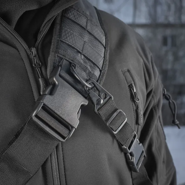 5 - Тактична сумка через плече M-Tac Urban Line City Hunter Hexagon. Чорний