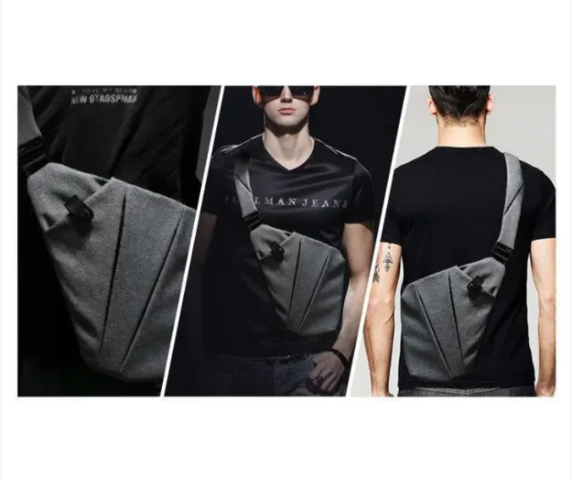 5 - Сумка месенджер Crossbody 4634 кобура. Графіт