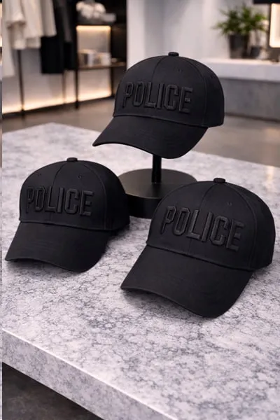 5 - Кепка Police. Черный