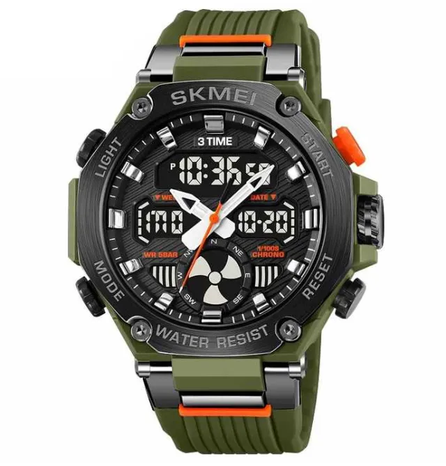 1 - Годинник наручний SKMEI 2223AG, 11507. Олива