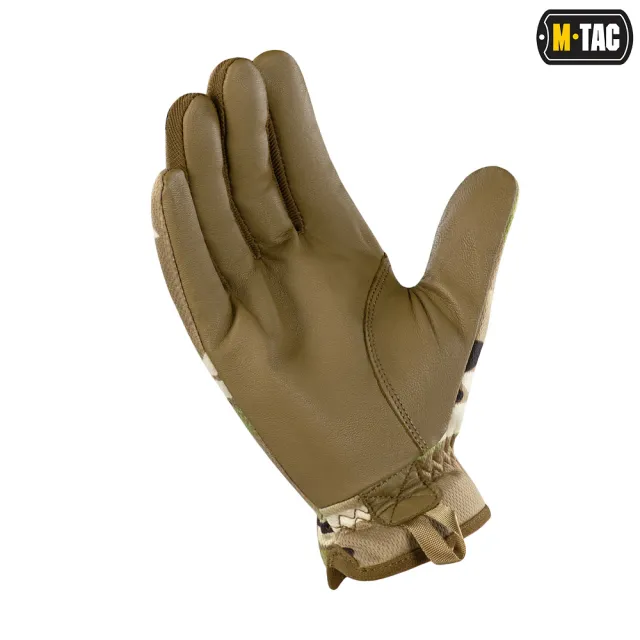 4 - Перчатки M-Tac Scout Tactical Mk.2 кожаные. Мультикам