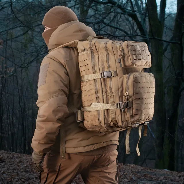 6 - Рюкзак тактичний M-Tac Large Assault Pack Laser Cut. Койот