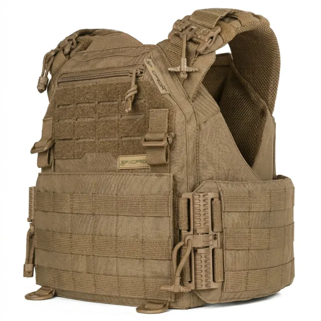 1 - Плитоноска женская Warmor gen.3 FL SPECPROM (for Ladies). Без подсумков. С быстрым боковым и верхним сбросом (без плит). Койот