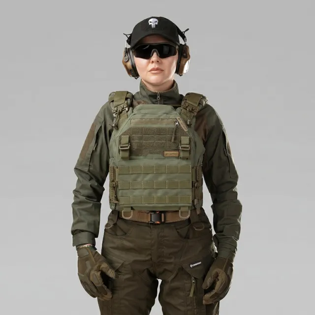5 - Плитоноска женская Warmor gen.3 FL SPECPROM (for Ladies). Без подсумков. С быстрым боковым и верхним сбросом (без плит). Олива