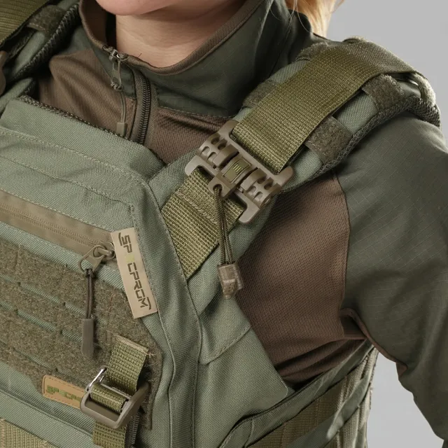8 - Плитоноска женская Warmor gen.3 FL SPECPROM (for Ladies). Без подсумков. С быстрым боковым и верхним сбросом (без плит). Олива