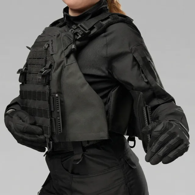 11 - Плитоноска женская Warmor gen.3 FL SPECPROM (for Ladies). Без подсумков. С быстрым боковым и верхним сбросом (без плит). Черный