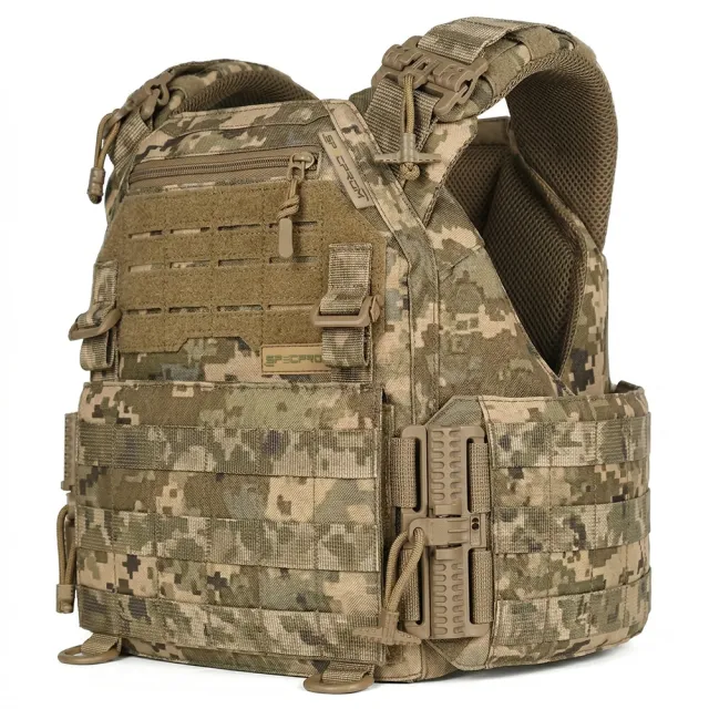 1 - Плитоноска женская Warmor gen.3 FL SPECPROM (for Ladies). Без подсумков. С быстрым боковым и верхним сбросом (без плит). Пиксель