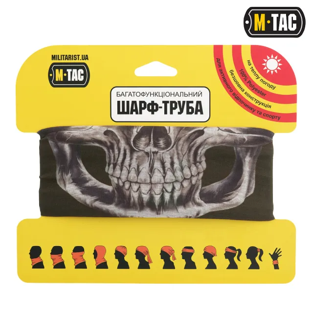 8 - Шарф-труба облегченный M-Tac Reaper Skull. Олива