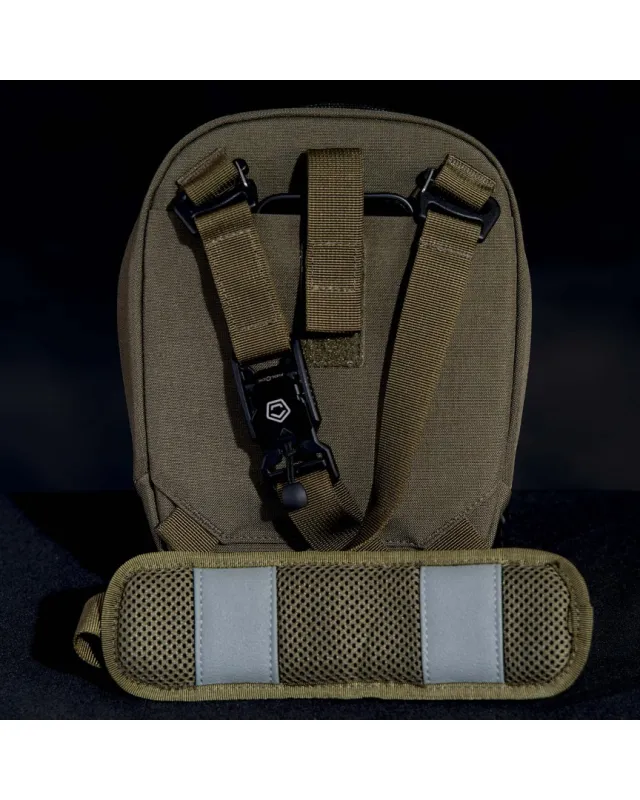 4 - Сумка через плече Pentagon Consul Vertical Sling Pouch. Олива