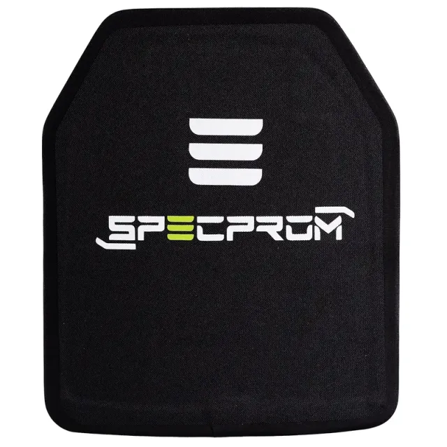 3 - Керамическая бронеплита Sic+PE 4-го класса SPECPROM. Вес 2.0 кг. Размер 25 на 30 см. Черная