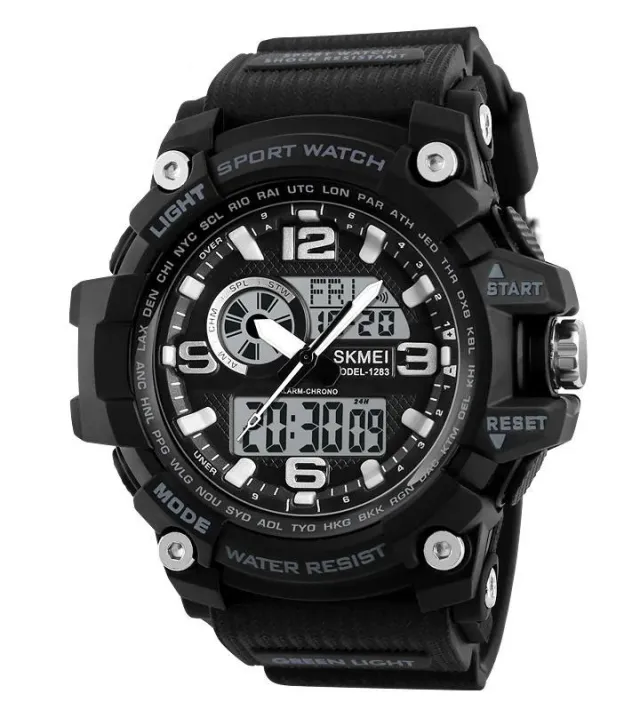 1 - Годинник наручний SKMEI 1283BK. Чорний