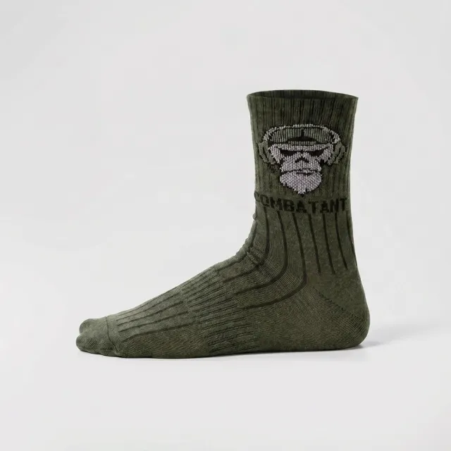 5 - Шкарпетки трекінгові Combatant Ranger Trek Mid Core. Олива