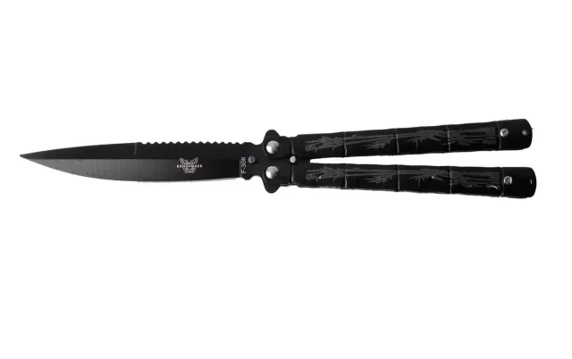 1 - Нож бабочка Benchmade A30 F306. Черный