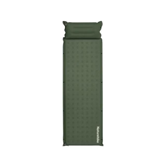 1 - Матрац самонадувний з подушкою Naturehike CNK2550WS025. Зелений