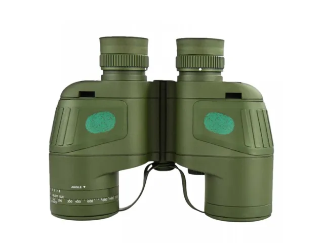 1 - Бінокль Waterproof army 10×50 з компасом та далекомірною сіткою. Олива