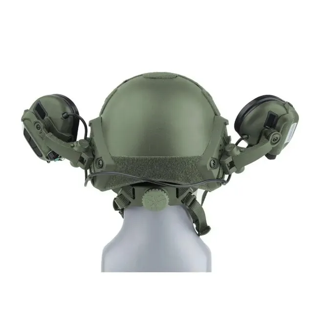 3 - Тактические наушники EARMOR M32H ОЛИВА c креплением под каску "ЧЕБУРАШКА"