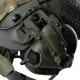 6 - Баллистический бронешлем FAST SPECPROM в кавере с наушниками Earmor M32 (X). Олива