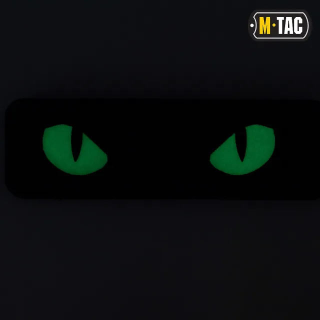 2 - Шеврон-нашивка M-Tac Cat Eyes Laser Cut. Мультикам с белыми глазами