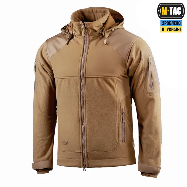 1 - Тактическая куртка M-Tac Norman Windblock Fleece. Койот