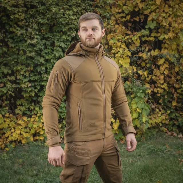 16 - Тактическая куртка M-Tac Norman Windblock Fleece. Койот