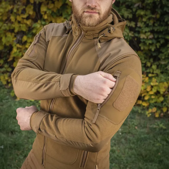15 - Тактическая куртка M-Tac Norman Windblock Fleece. Койот