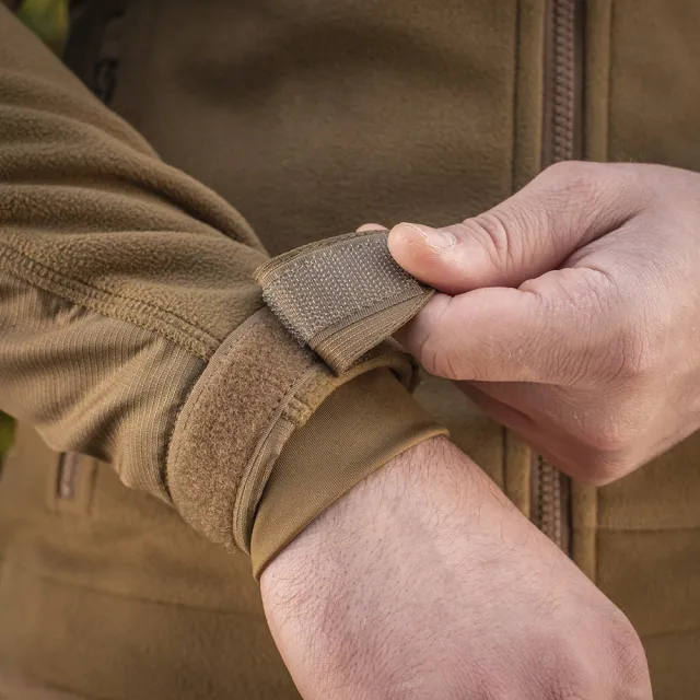 7 - Тактическая куртка M-Tac Norman Windblock Fleece. Койот