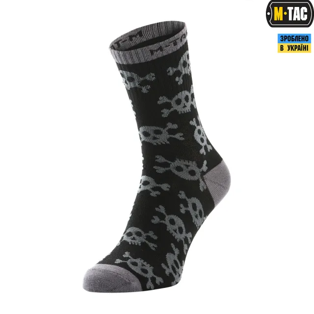 1 - Носки тактические летние M-Tac Mk.3 Pirate Skull. Черные