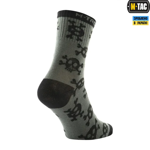2 - Носки тактические летние M-Tac Mk.3 Pirate Skull. Олива