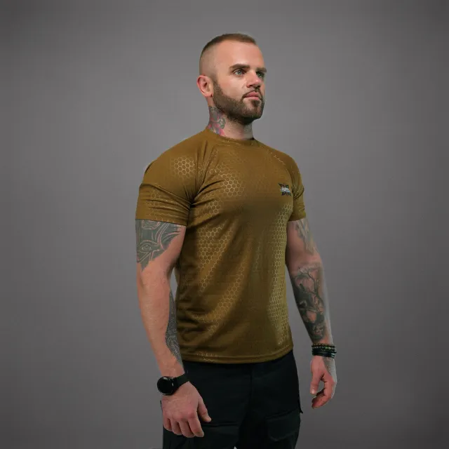 6 - Тактична футболка Global Ballistics Hexagon. Койот