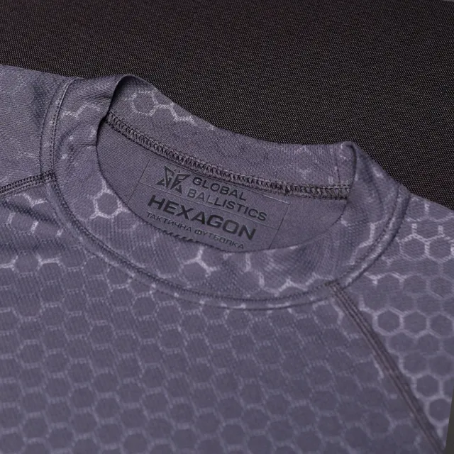 7 - Тактична футболка Global Ballistics Hexagon. Сірий